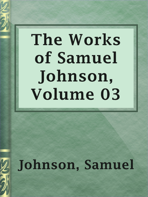 Cover image for The Works of Samuel Johnson, Volume 03